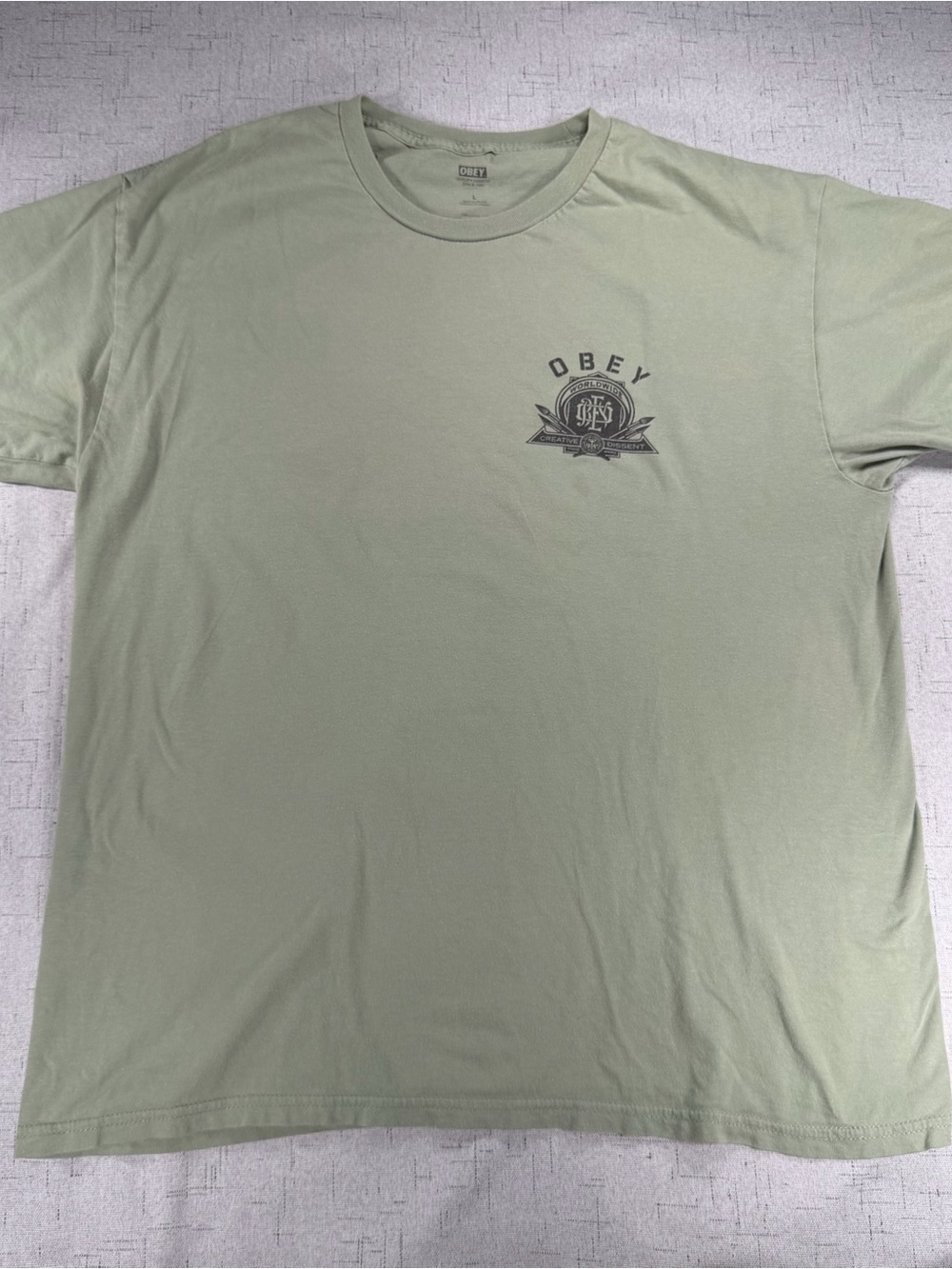 Obey Sage Green Short Sleeve Logo Tee